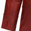 Men's Bold Vintage Red Classic Real Leather Blazer (2)