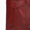 Men's Bold Vintage Red Classic Real Leather Blazer (3)