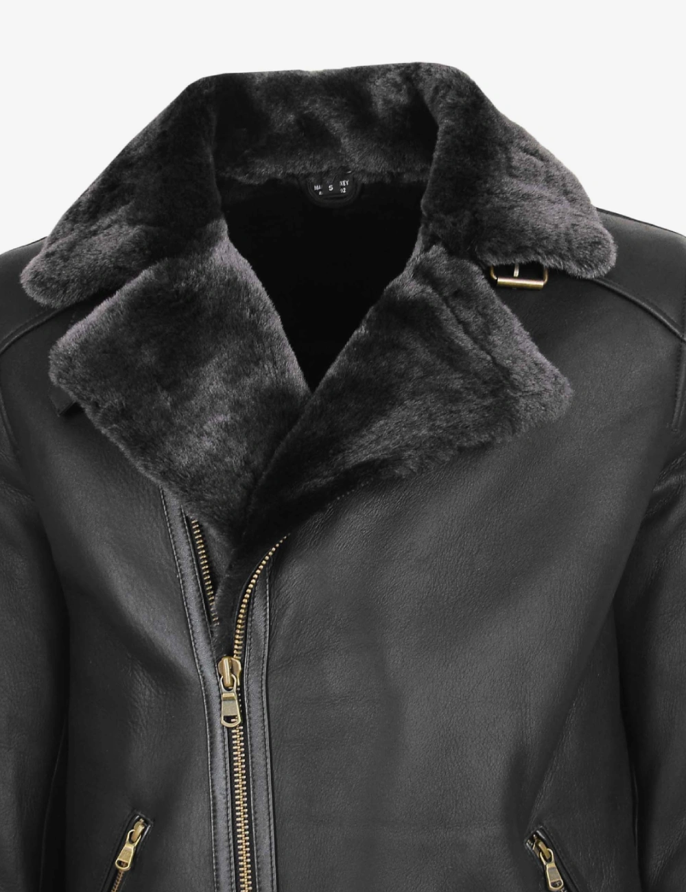 Men's Classic Black Shearling B3 Aviator Leather Jacket - Premium Sheepskin Winter Bomber (2)