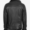 Men's Classic Black Shearling B3 Aviator Leather Jacket - Premium Sheepskin Winter Bomber (5)