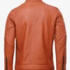Men's Earthy Tan Cafe Racer Leather Jacket (2)