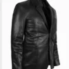 Men's Elegant Daron Black Real Leather Blazer (4)