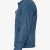 Men's Horizon Blue Leather Moto Jacket (3)