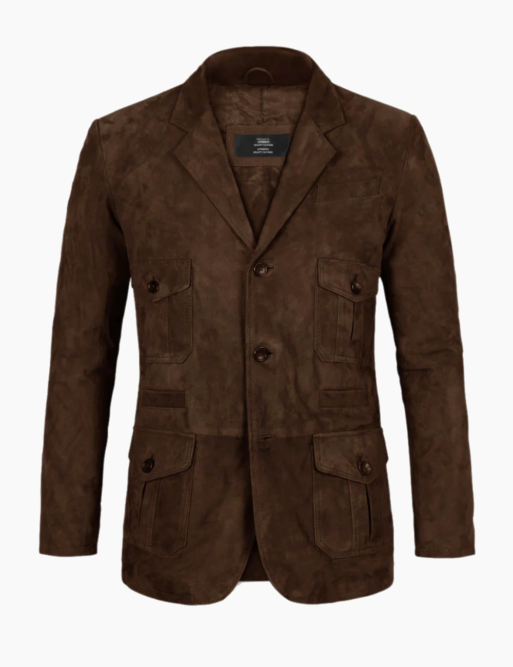 Men's Mr. Bailey Brown Suede Real Leather Blazer (1)