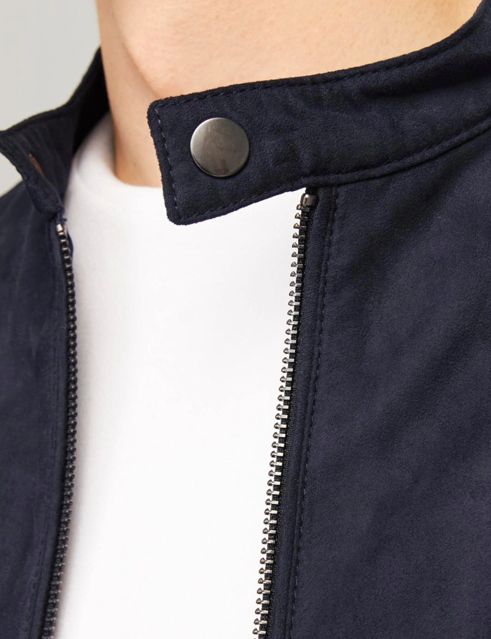 Men's Ocean Depths Suede Minimalist Style Leather Jacket (2)