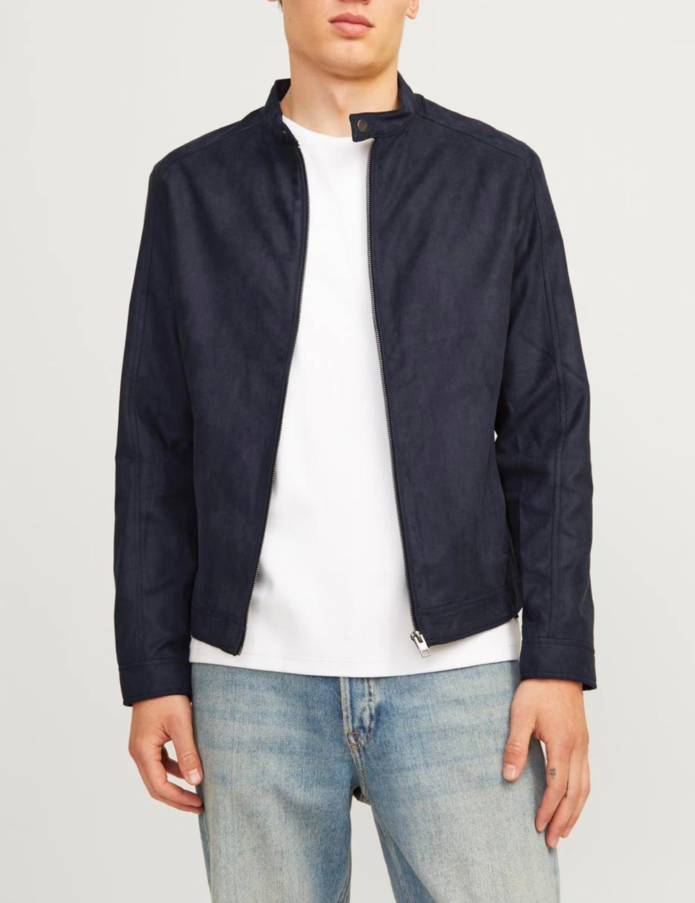 Men's Ocean Depths Suede Minimalist Style Leather Jacket (3)