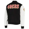 Mens-Pro-Standard-BlackWhite-San-Francisco-49ers-Logo-Full-Zip-Varsity-Jacket-LeatherMoto