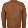Men's Real Leather Amber Tan Multi-Pocket Biker Jacket (3)
