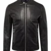 Men's Real Leather Classic Black Biker Jacket (1)