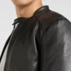 Men's Real Leather Classic Black Biker Jacket (3)