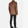 Men's Rich Brown Minimalist Leather Blazer (2)