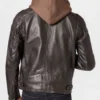 Men’s Rugged Elegance Brown Leather Jacket with Removable Hooded (2)