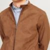 Men's Sahara Tan Suede Jacket with Minimalist Pockets (2)