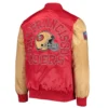 Mens-San-Francisco-49ers-Starter-Locker-Room-Throwback-Full-Snap-RedGold-Satin-Varsity-Jacket-LeatherMoto