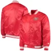 Mens-San-Francisco-49ers-Starter-Lockerroom-Full-Snap-Red-Satin-Varsity-Jacket-LeatherMoto