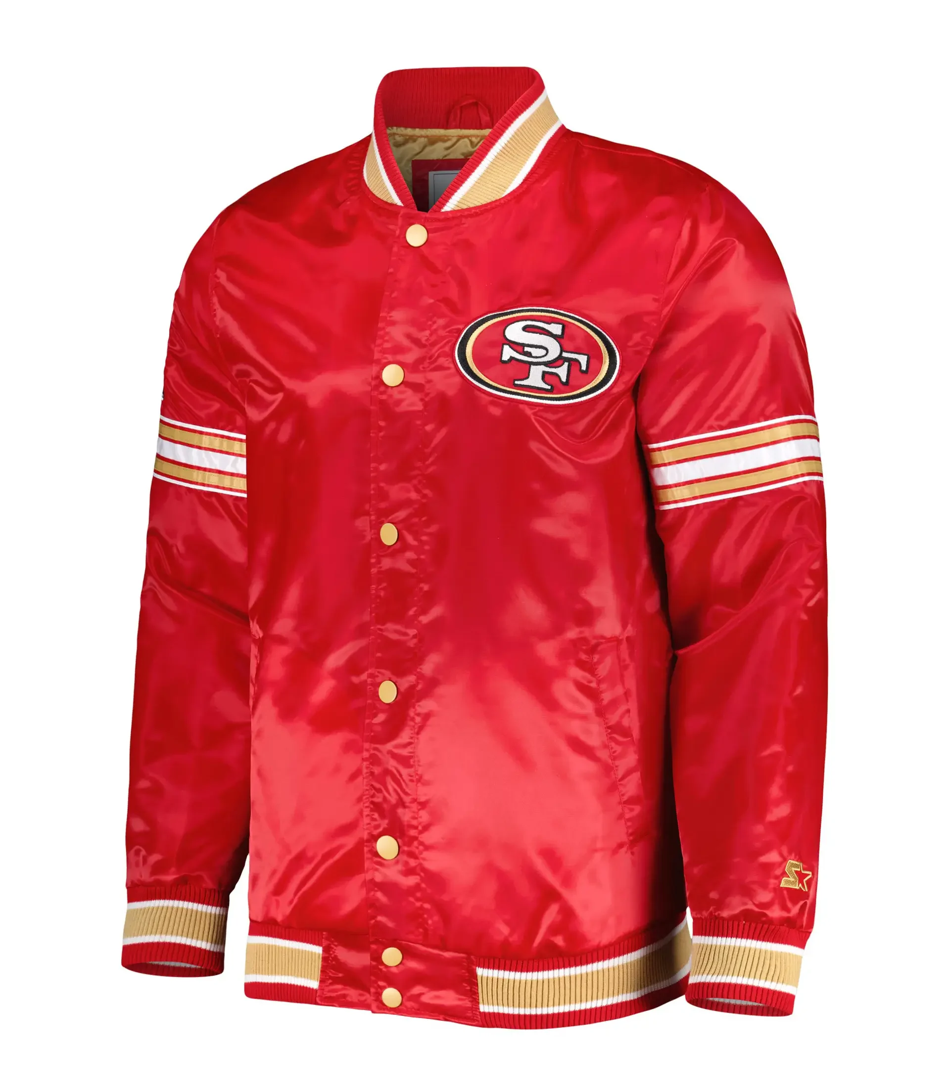 Mens-San-Francisco-49ers-Starter-Red-Midfield-Satin-Full-Snap-Varsity-Jacket-LeatherMoto