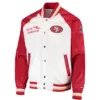 Mens-San-Francisco-49ers-Tommy-Hilfiger-WhiteRed-The-Varsity-Raglan-Full-Snap-Jacket-LeatherMoto