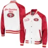 Mens-San-Francisco-49ers-Tommy-Hilfiger-WhiteRed-The-Varsity-Raglan-Full-Snap-Jacket-LeatherMoto
