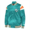 Miami-Dolphins-Full-Snap-Satin-Varsity-Jacket-Aqua-LeatherMoto