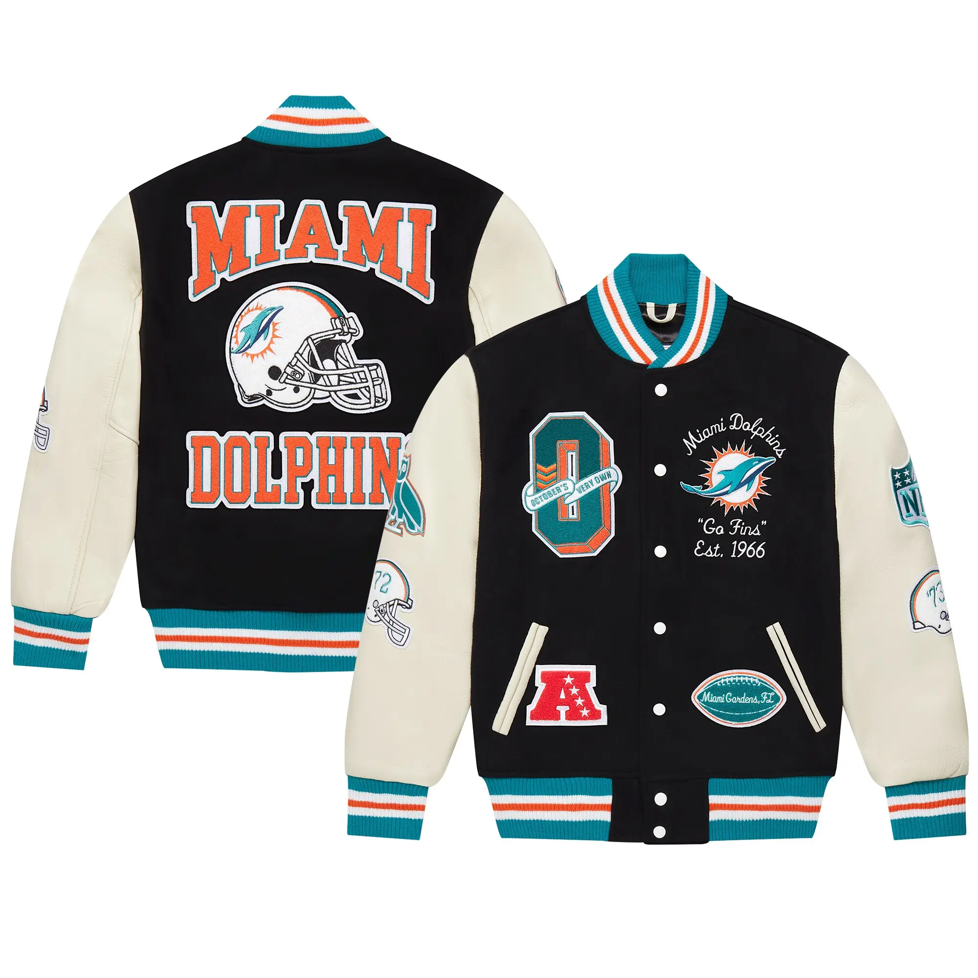 Miami-Dolphins-OVO-Black-Full-Snap-Varsity-Jacket-6