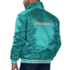 Miami-Dolphins-Silver-Tab-Satin-Trucker-Varsity-Jacket-Aqua-LeatherMoto