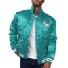 Miami-Dolphins-Silver-Tab-Satin-Trucker-Varsity-Jacket-Aqua-LeatherMoto