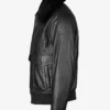 Midnight Traveler Leather Aviator Bomber Black Jacket (3)