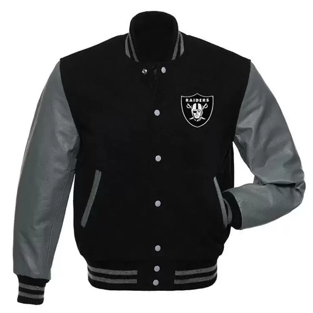NFL-Las-Vegas-Raiders-Black-Grey-Varsity-Jacket-LeatherMoto