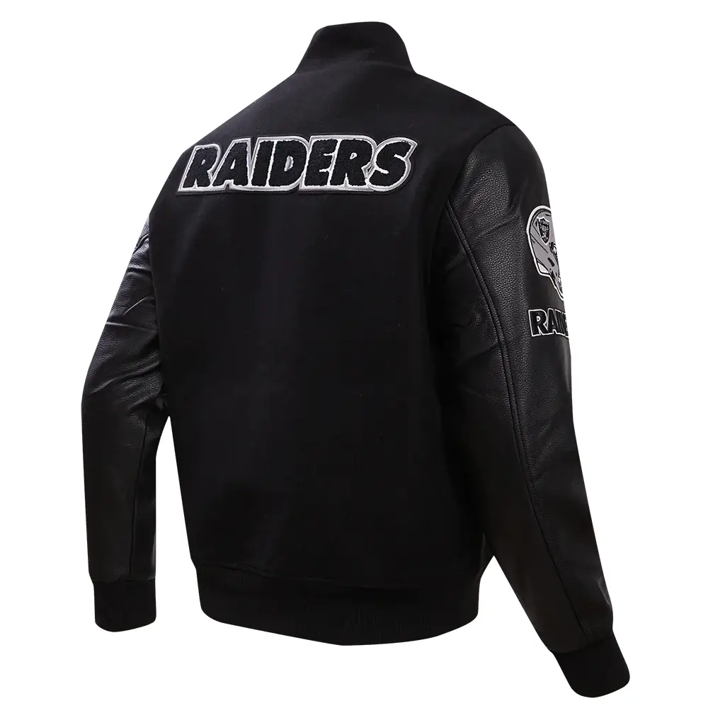 NFL-Las-Vegas-Raiders-Pro-Standard-Logo-Black-Varsity-Jacket-LeatherMoto