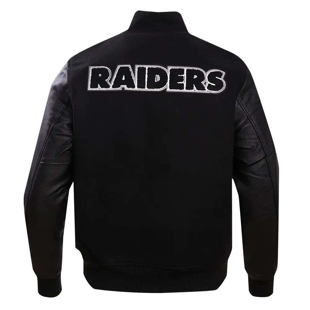 NFL-Las-Vegas-Raiders-Pro-Standard-Logo-Black-Varsity-Jacket-LeatherMoto