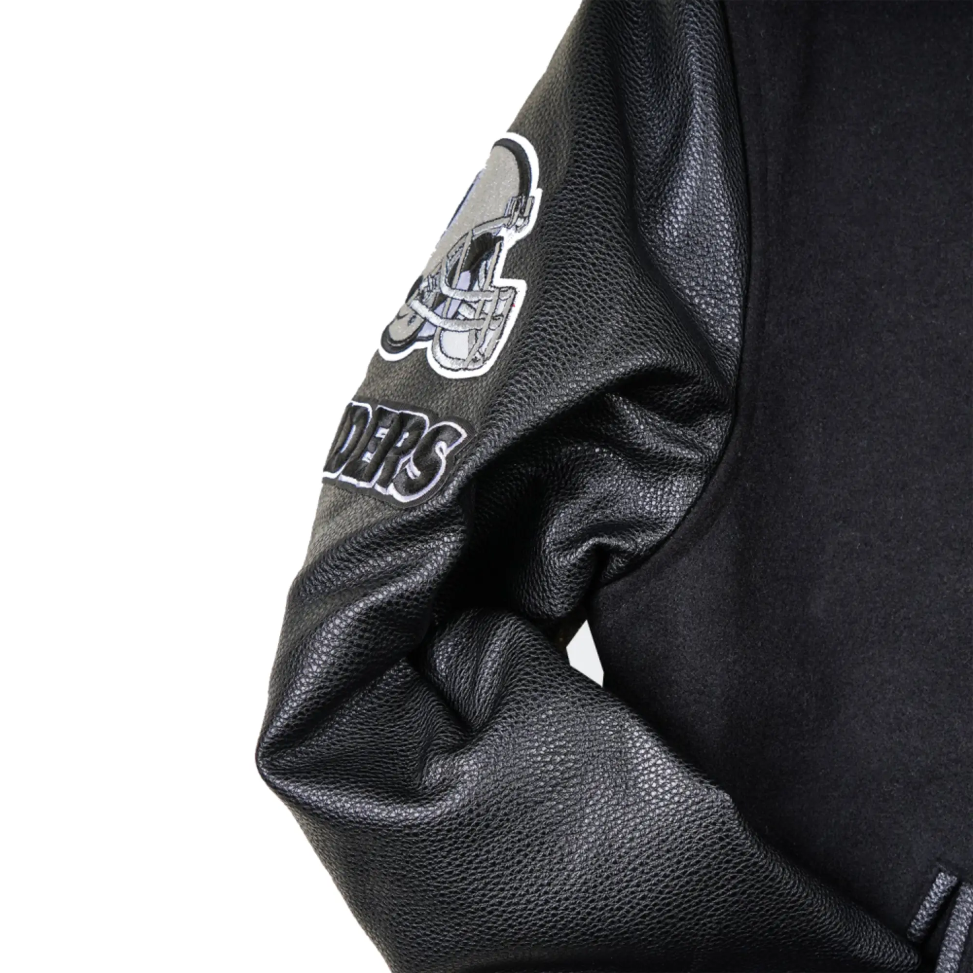 NFL-Las-Vegas-Raiders-Pro-Standard-Logo-Black-Varsity-Jacket-LeatherMoto