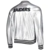 NFL-Las-Vegas-Raiders-The-Wild-Collective-Metallic-Silver-Bomber-Jacket-LeatherMoto