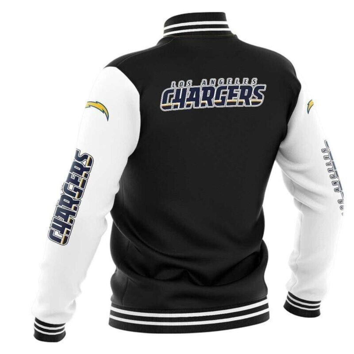 NFL-Los-Angeles-Chargers-Jacksonville-Jaguars-Baseball-Black-Varsity-Jacket-LeatherMoto