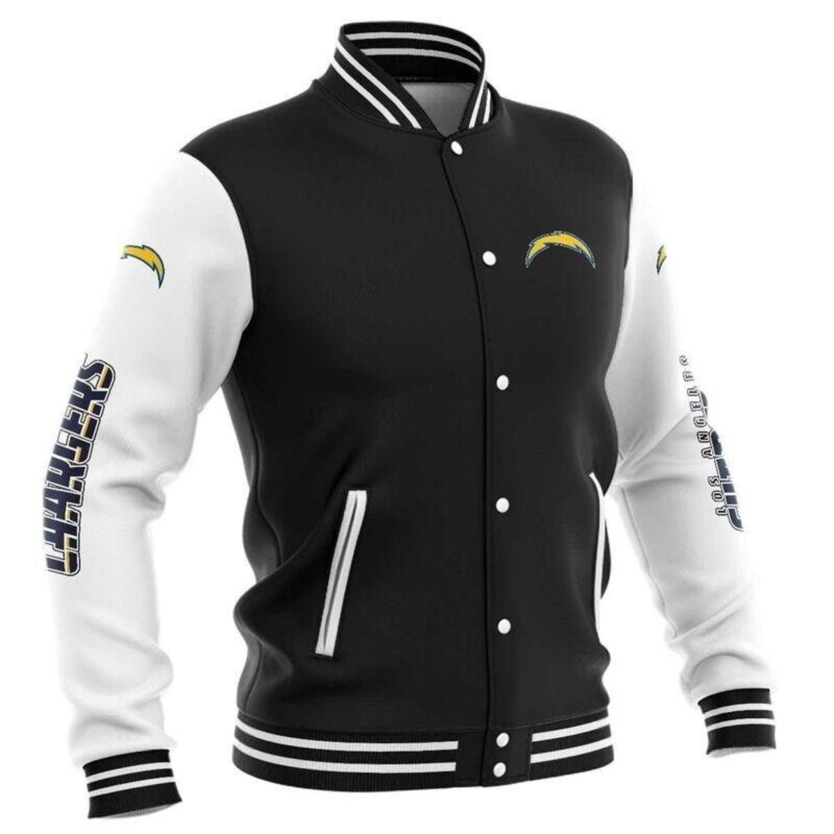 NFL-Los-Angeles-Chargers-Jacksonville-Jaguars-Baseball-Black-Varsity-Jacket-LeatherMoto