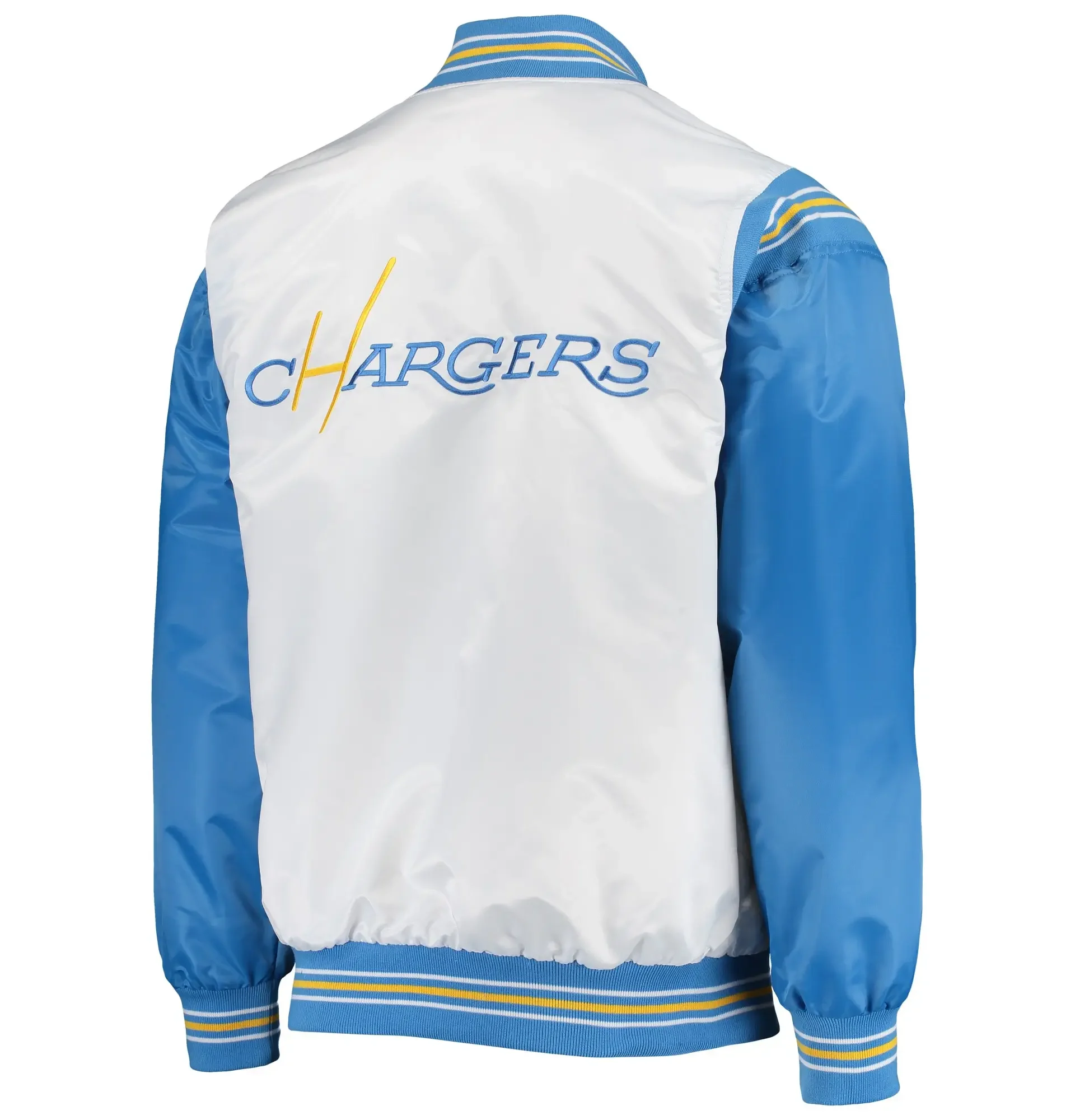 NFL-Los-Angeles-Chargers-Renegade-Throwback-Satin-White-and-Powder-Blue-Varsity-Jacket-LeatherMoto
