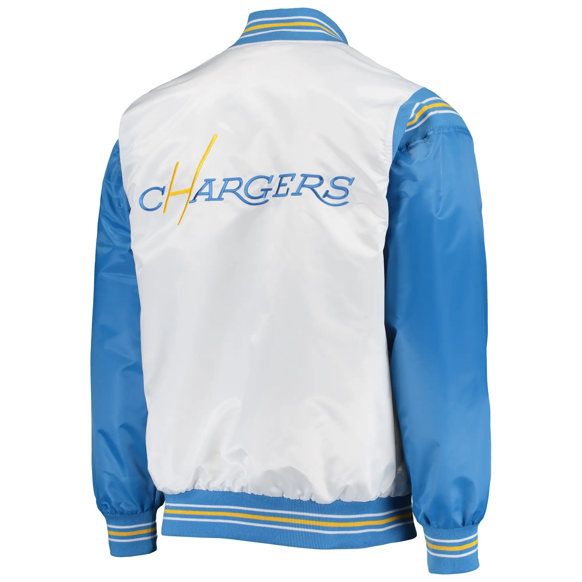 NFL-Los-Angeles-Chargers-Renegade-Throwback-Satin-White-and-Powder-Blue-Varsity-Jacket-LeatherMoto
