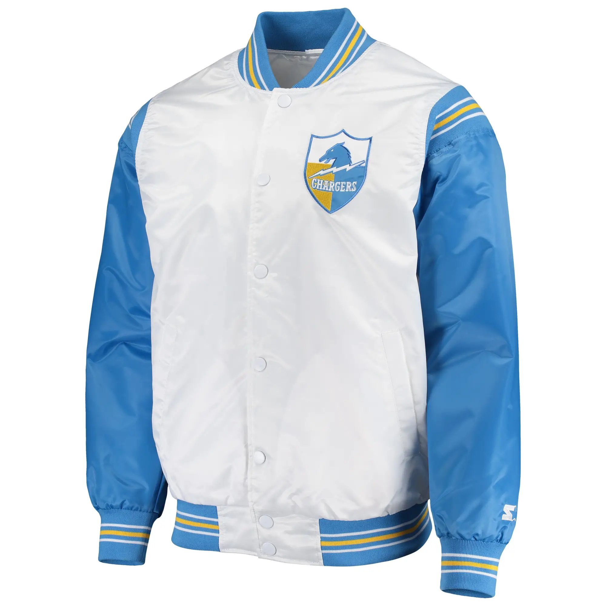 NFL-Los-Angeles-Chargers-Renegade-Throwback-Satin-White-and-Powder-Blue-Varsity-Jacket-LeatherMoto