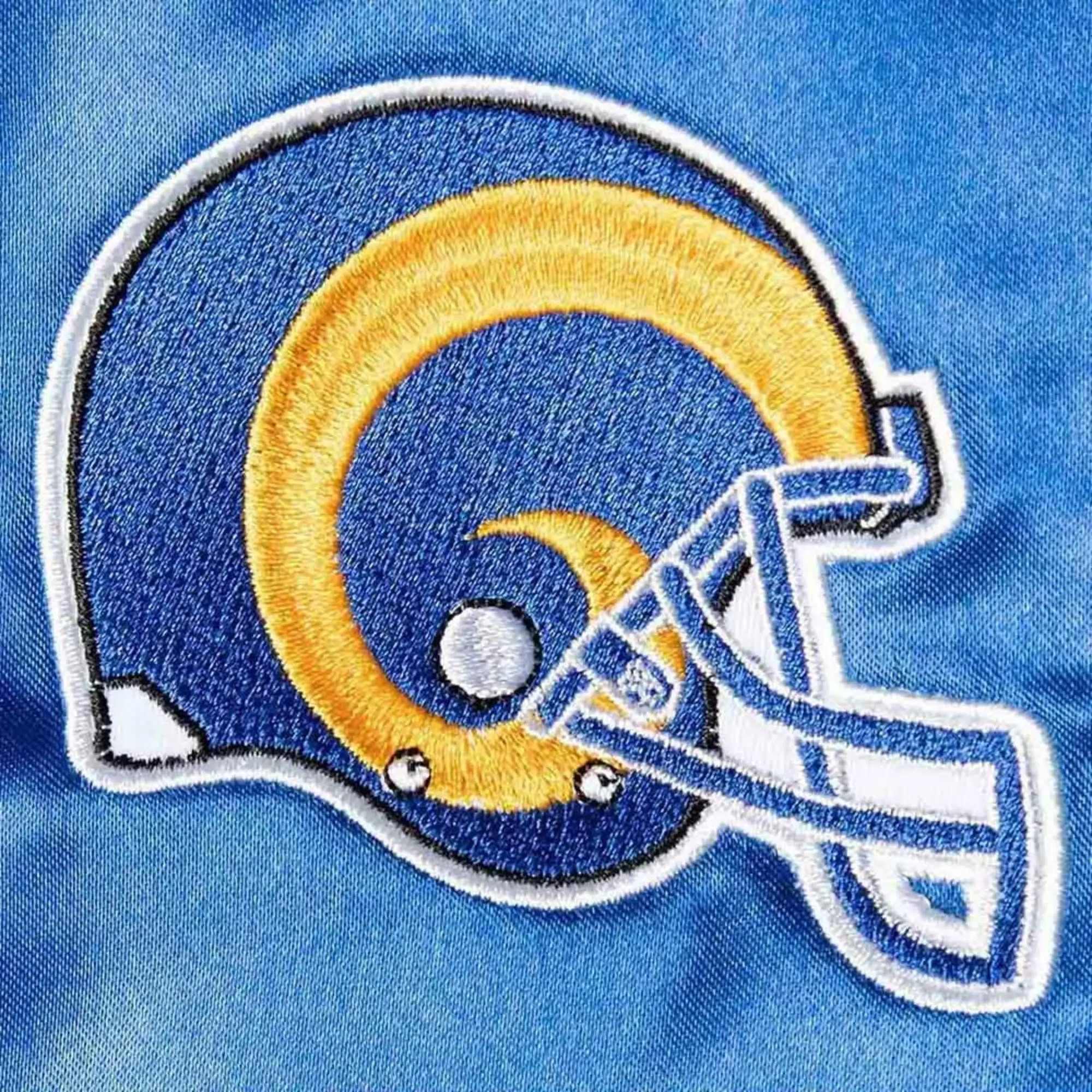 NFL-Los-Angeles-Rams-Blue-Satin-Jacket-LeatherMoto