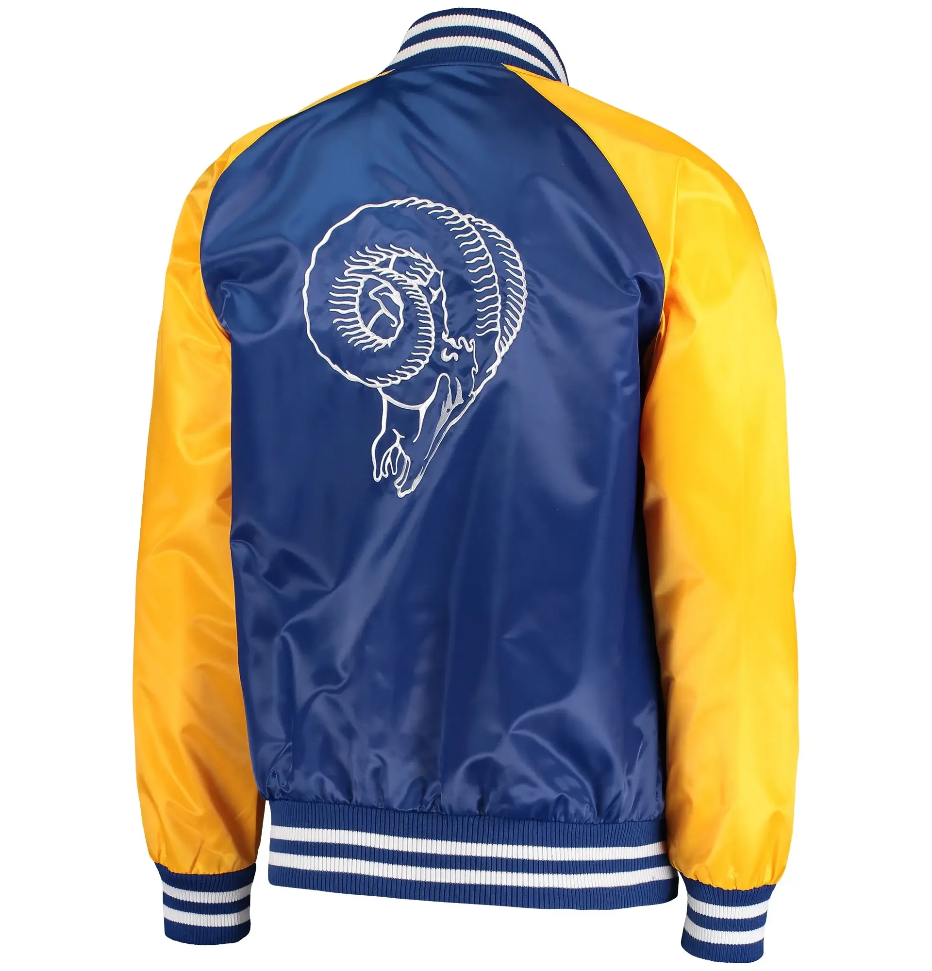 NFL-Los-Angeles-Rams-Starter-Lead-Off-Varsity-Satin-Jacket-LeatherMoto