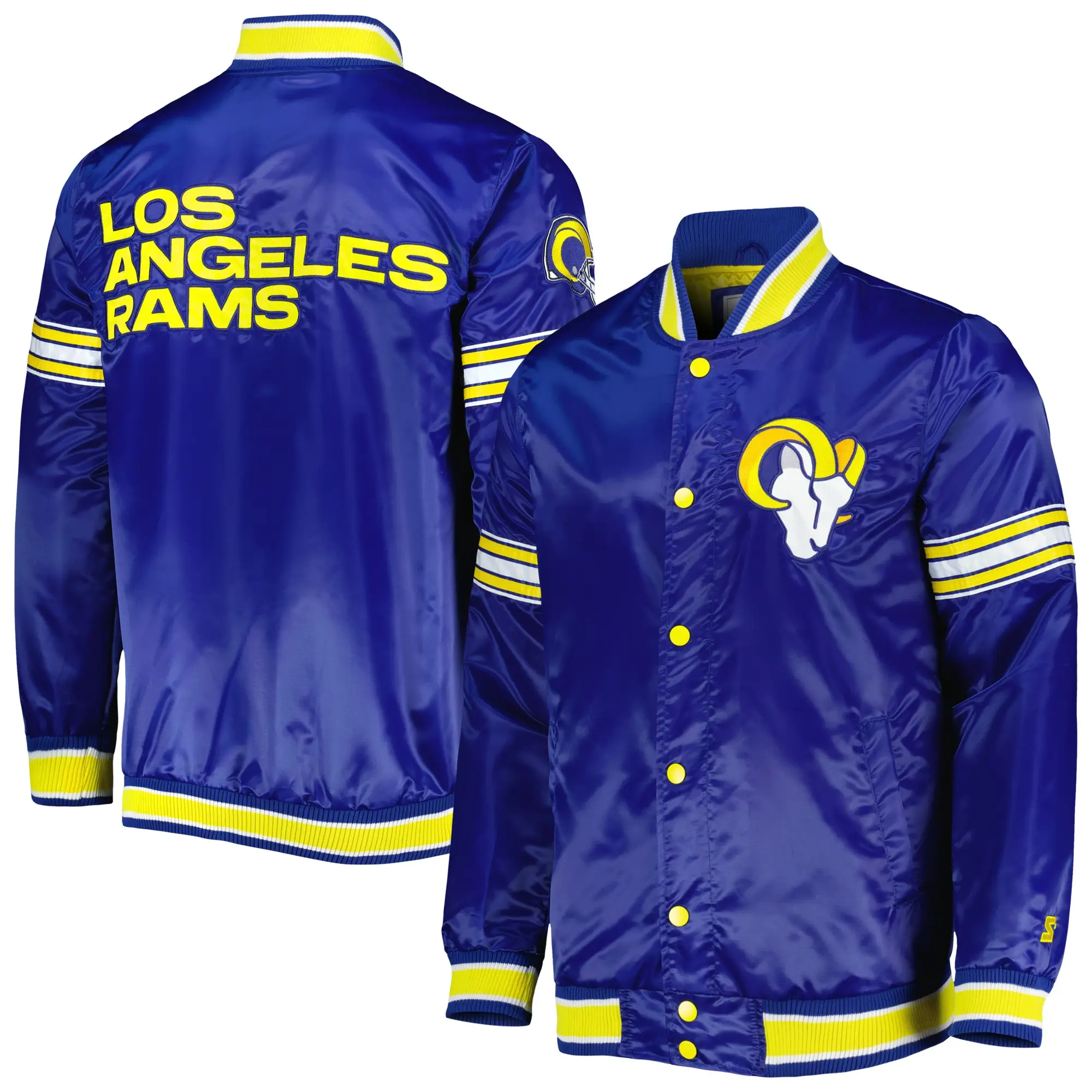 NFL-Los-Angeles-Rams-Starter-Midfield-Satin-Full-Snap-Varsity-Jacket-LeatherMoto