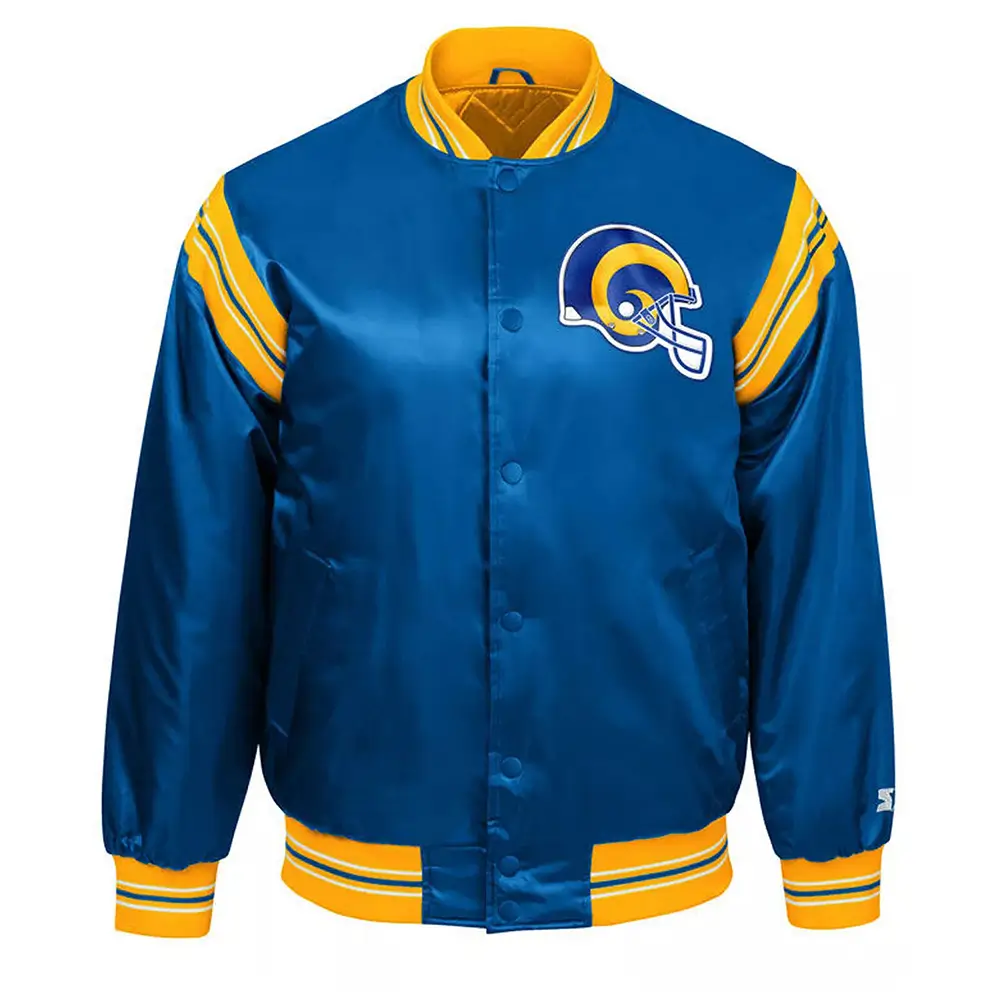 NFL-Los-Angeles-Rams-The-Enforcer-Royal-Blue-Satin-Jacket-LeatherMoto