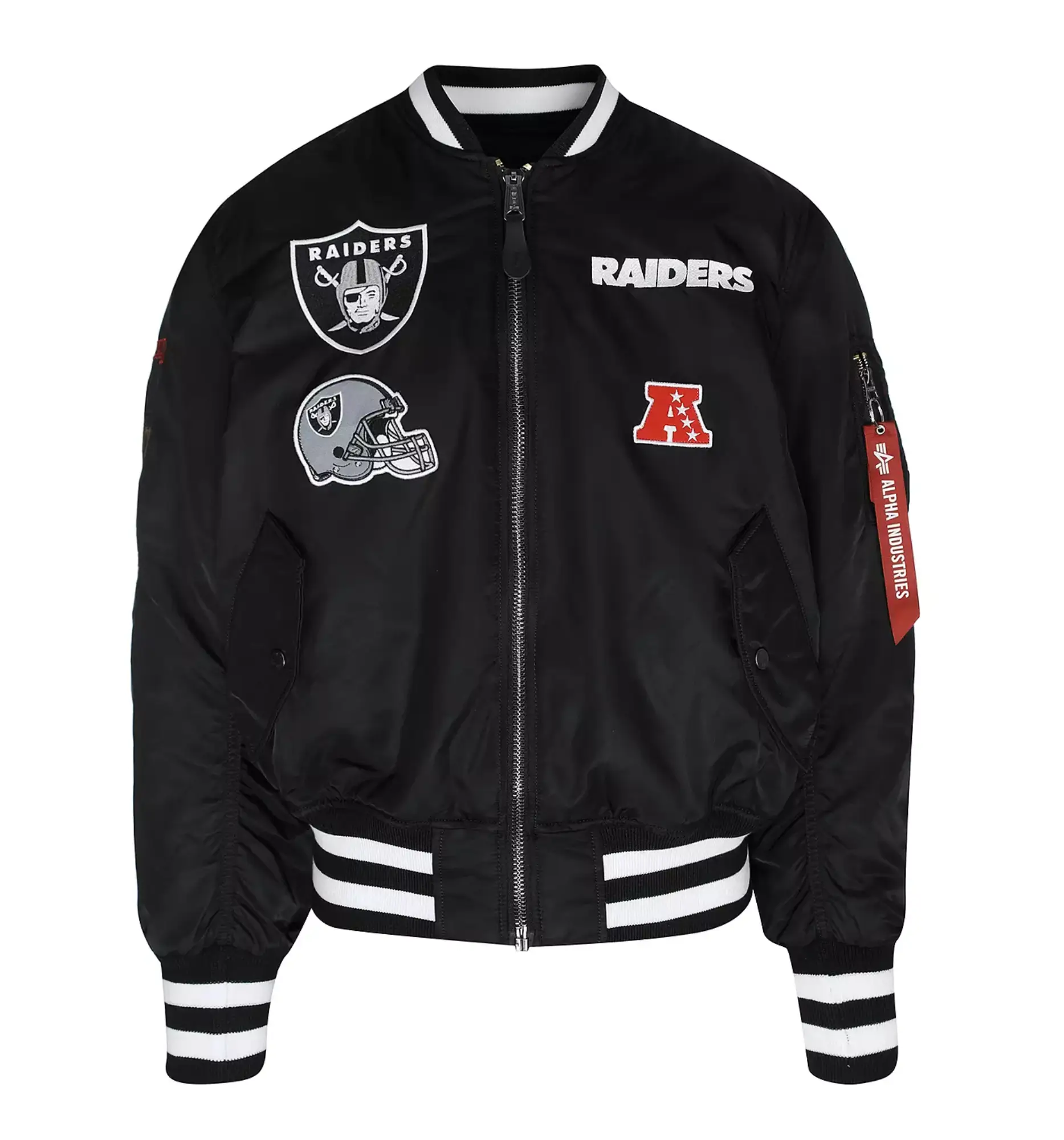 NFL-Los-Vegas-Raiders-New-Era-X-Alpha-Industries-MA-1-Reversible-Varsity-Jacket-LeatherMoto