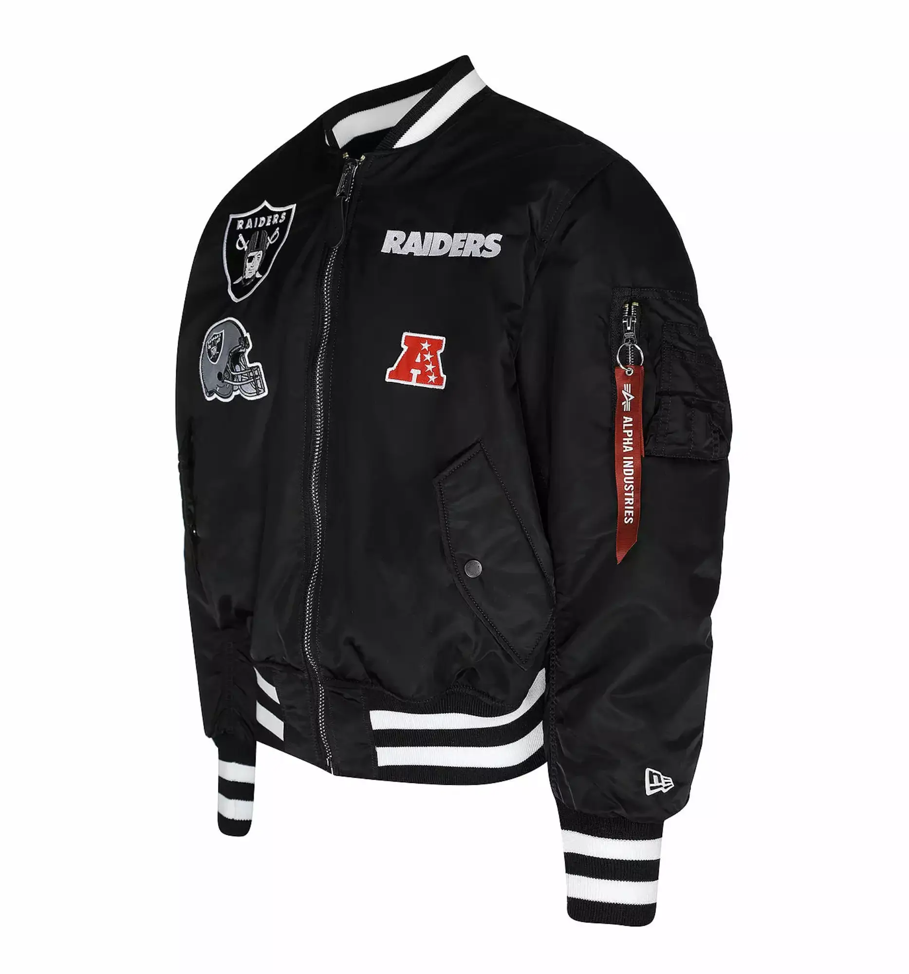 NFL-Los-Vegas-Raiders-New-Era-X-Alpha-Industries-MA-1-Reversible-Varsity-Jacket-LeatherMoto