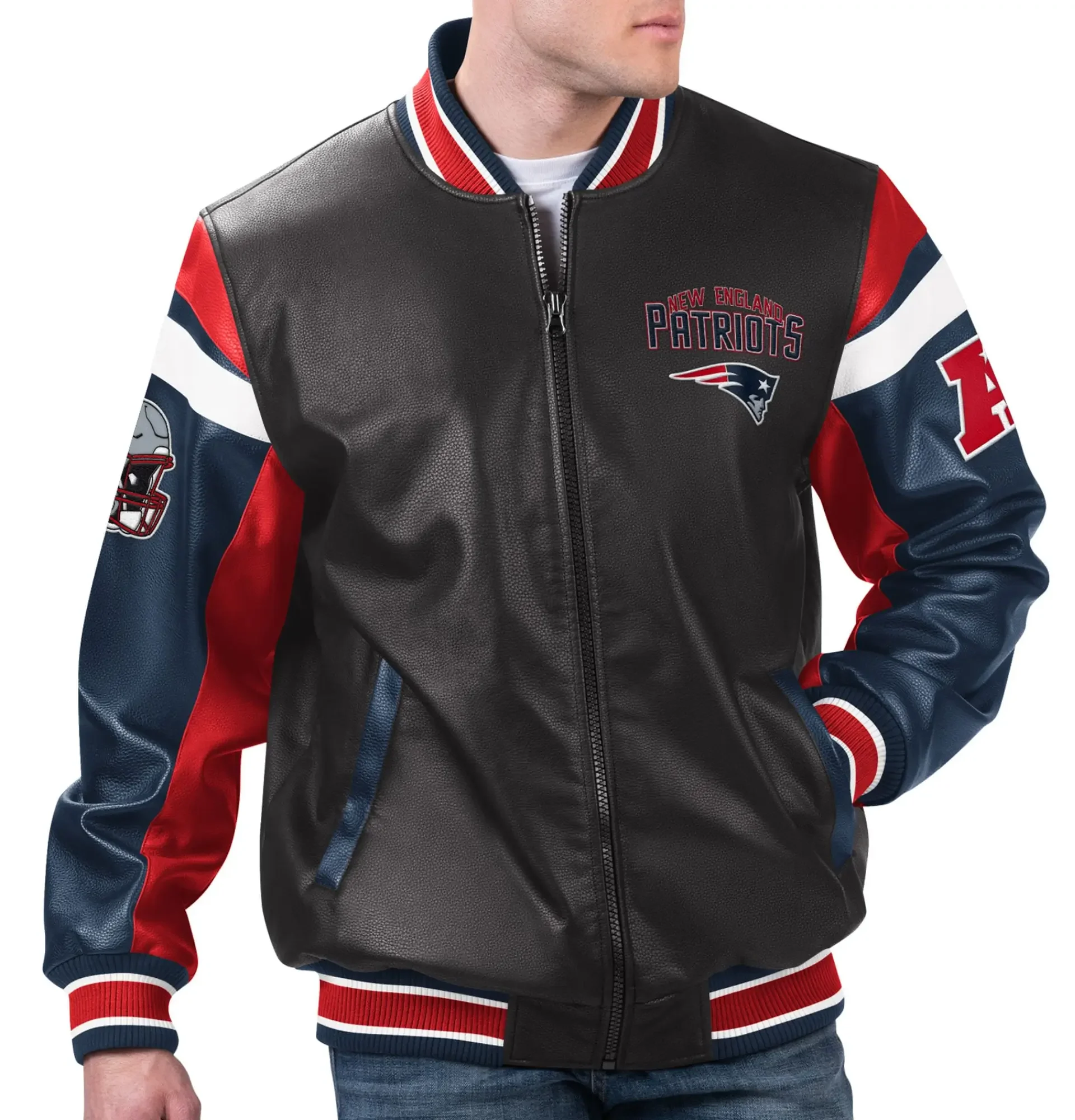 New-England-Patriots-G-III-Sports-by-Carl-Banks-Leather-Varsity-Jacket-LeatherMoto