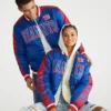 New York Giants Couple Bomber Varsity Jacket-LeatherMoto