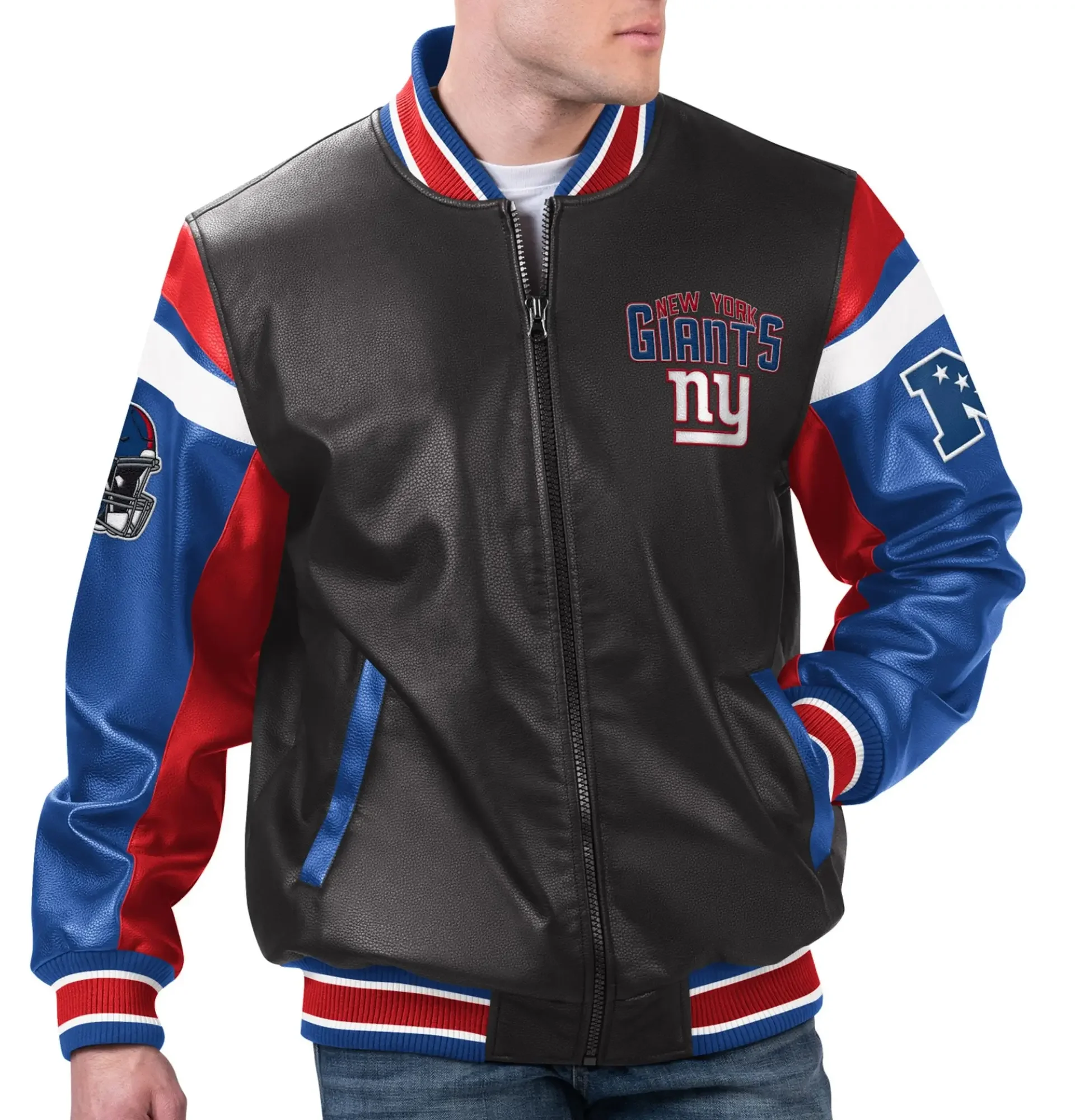 New-York-Giants-G-III-Sports-by-Carl-Banks-Full-Zip-Varsity-Leather-Jacket-LeatherMoto