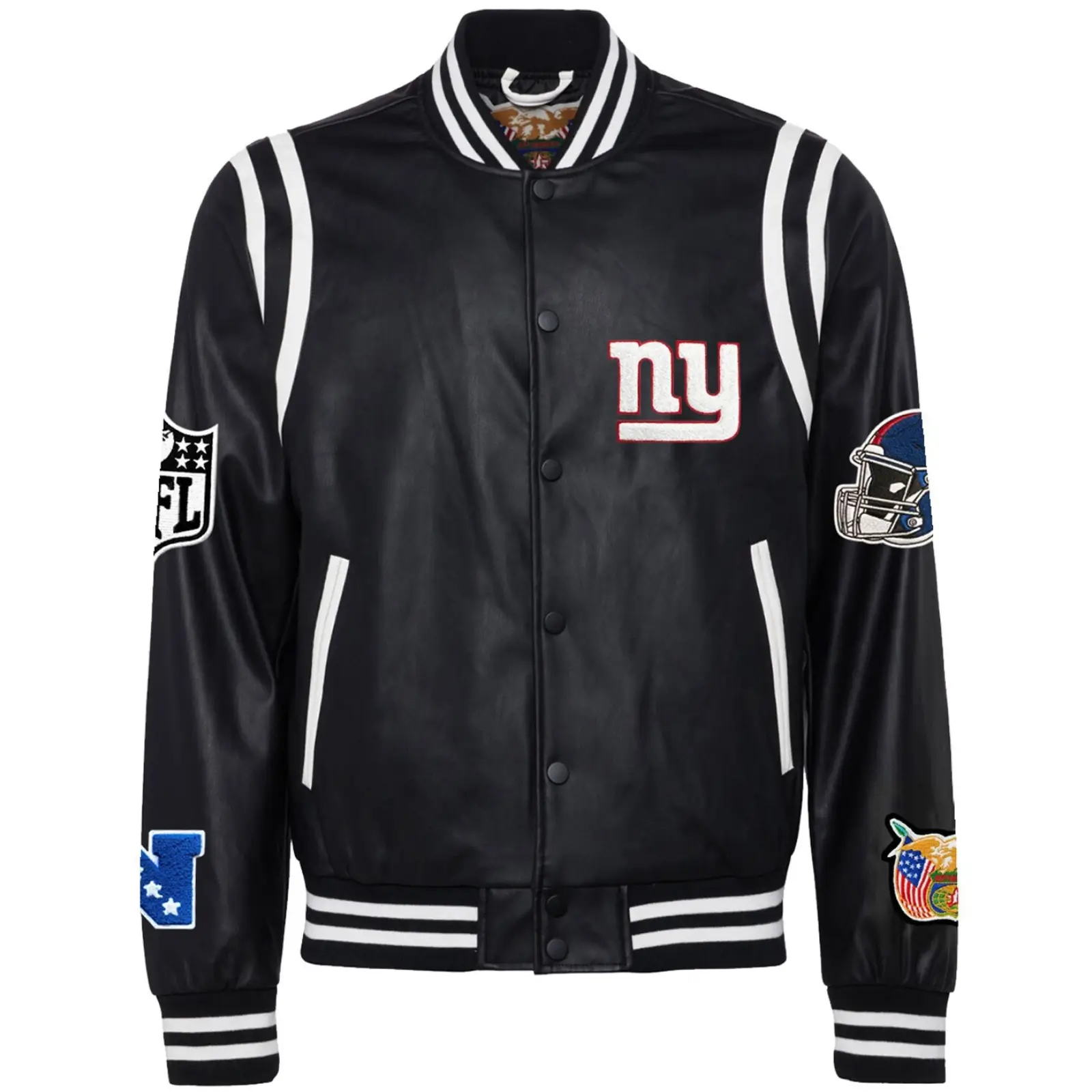 New-York-Giants-Jeff-Hamilton-Classic-Rib-Black-Leather-Varsity-Jacket-LeatherMoto
