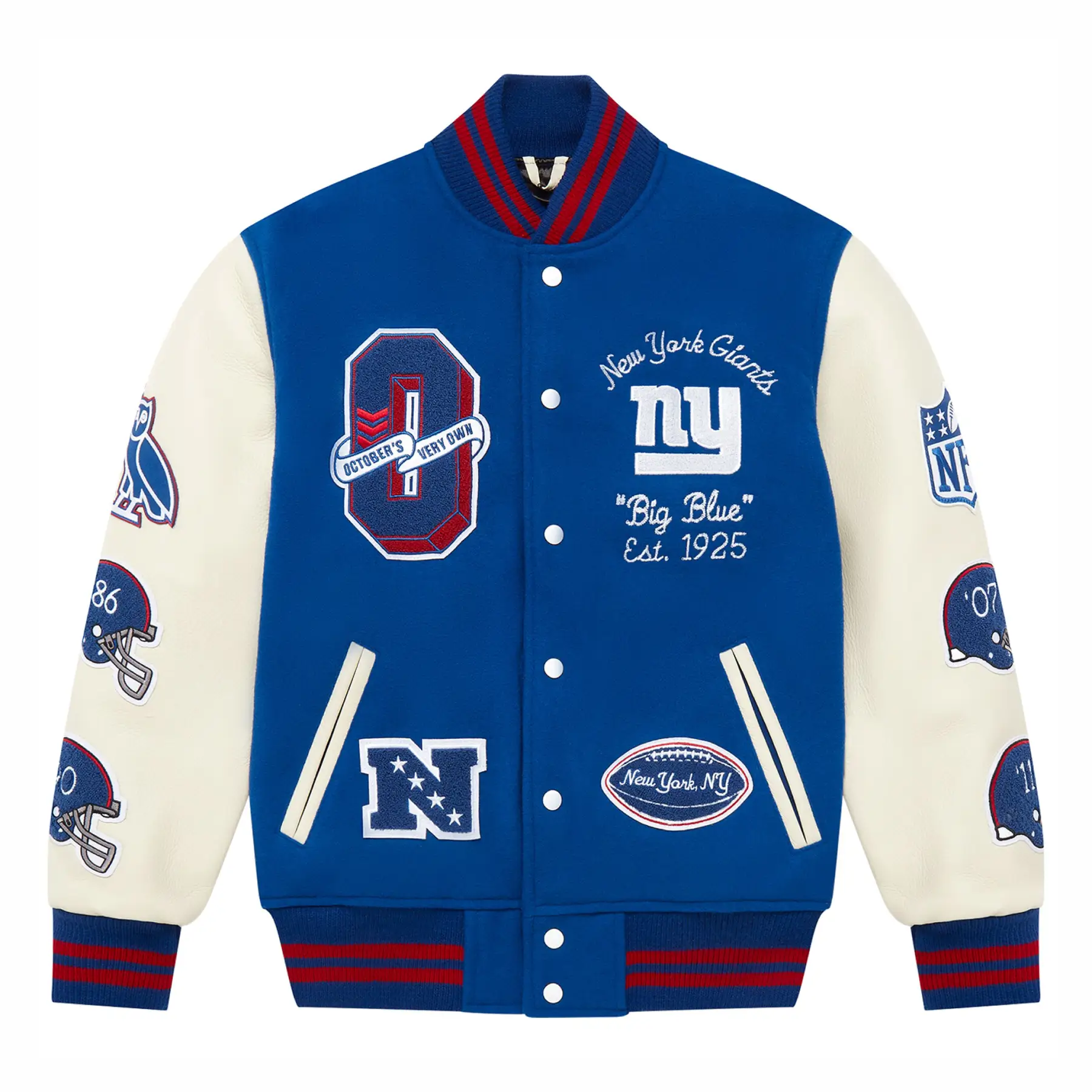 New-York-Giants-OVO-Royal-Full-Snap-Varsity-Jacket-leather moto (1)