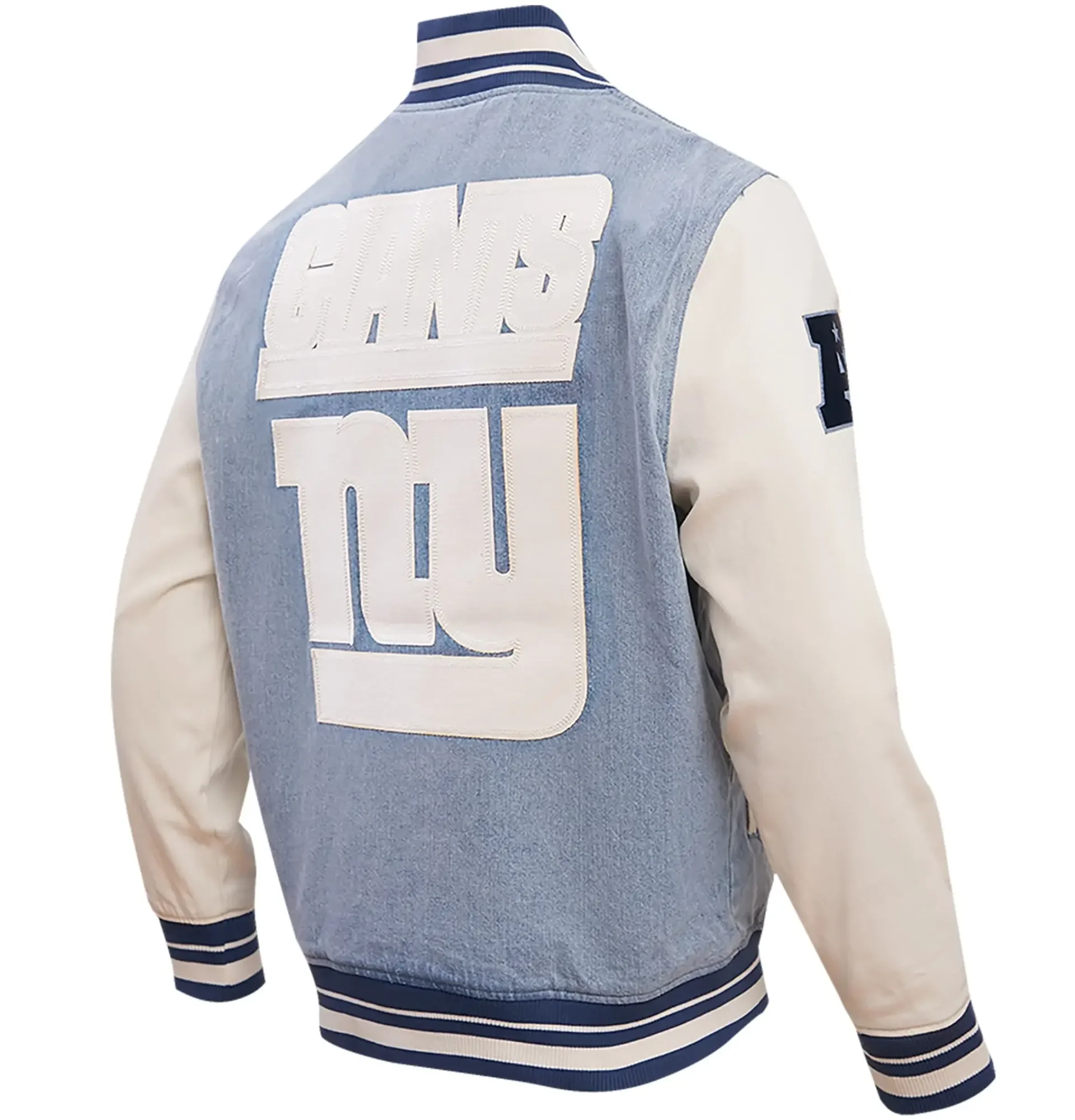New-York-Giants-Pro-Standard-Denim-Leather-Varsity-Varsity-Jacket-LeatherMoto