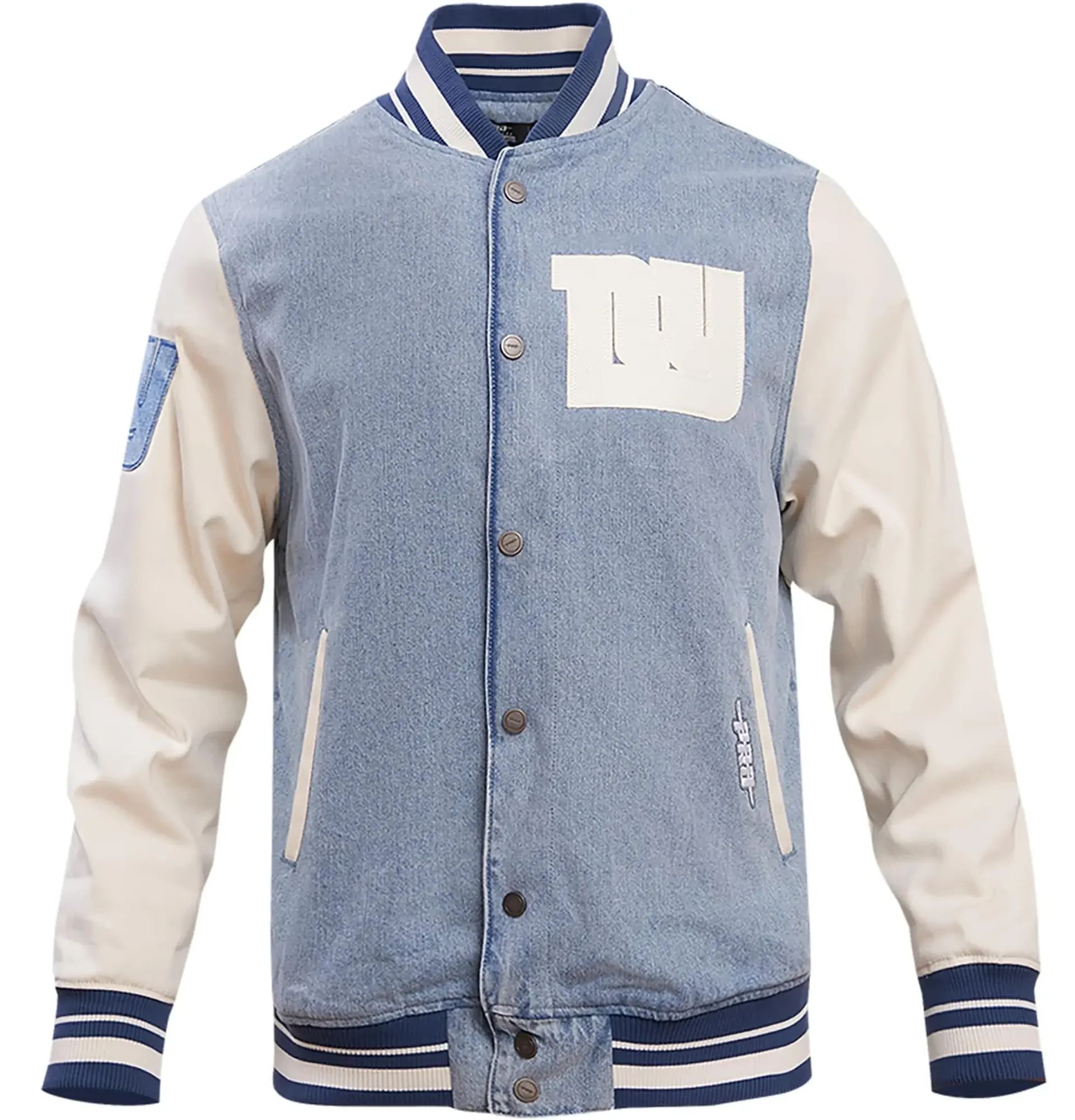 New-York-Giants-Pro-Standard-Denim-Leather-Varsity-Varsity-Jacket-LeatherMoto